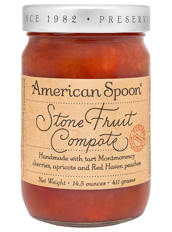 Load image into Gallery viewer, Jar of American Spoon Stone Fruit Compote on a white background