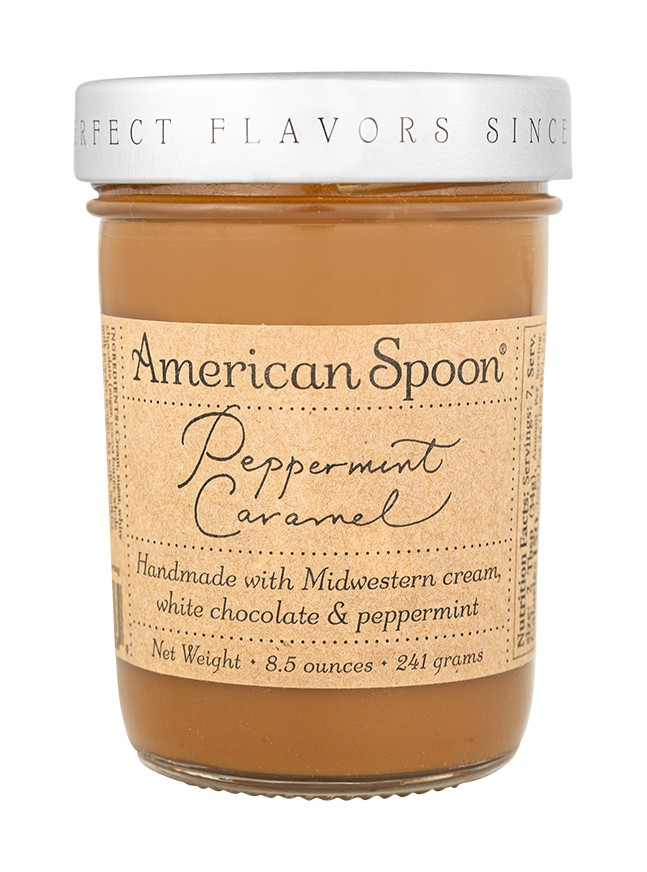 A jar of Peppermint Caramel