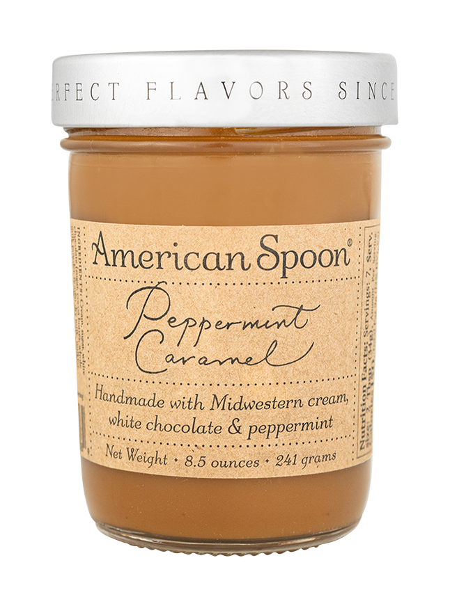 A jar of Peppermint Caramel