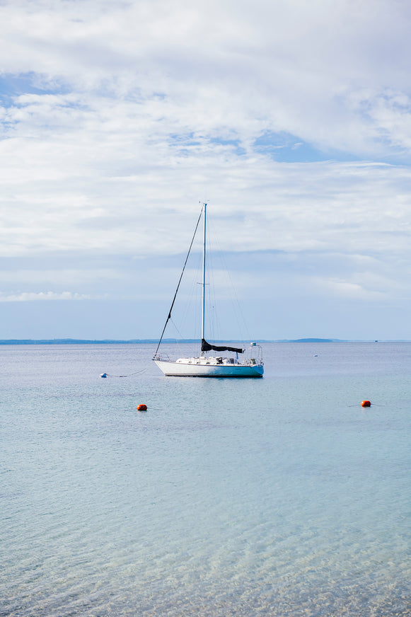 a sailboat on lake michigan