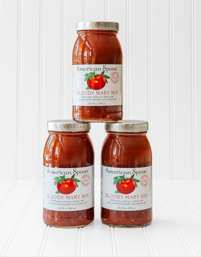 three jars of American Spoon Bloody Mary Mix