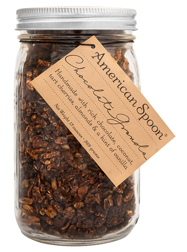 a jar of Chocolate Granola