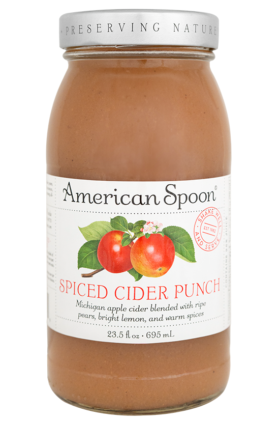 Jar of American Spoon Spiced Cider Punch on a white background