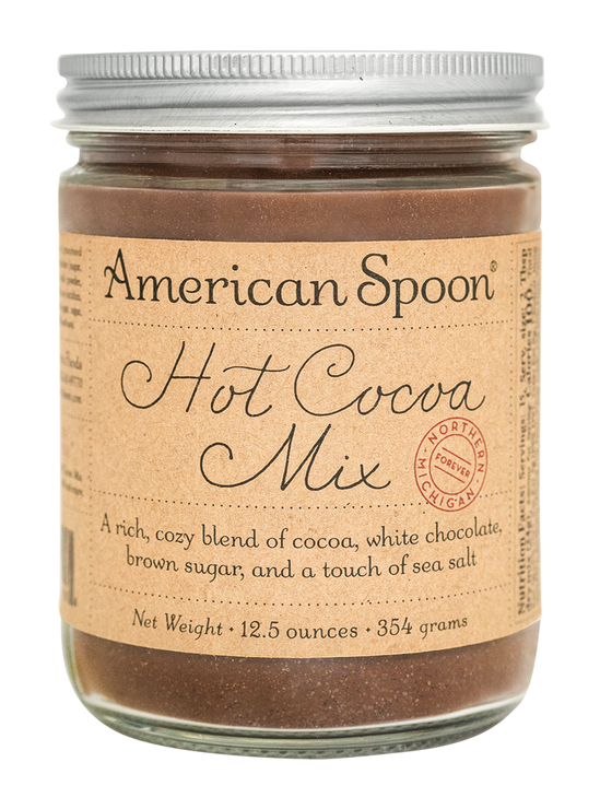 Load image into Gallery viewer, a jar of american spoon hot cocoa mix on a white background