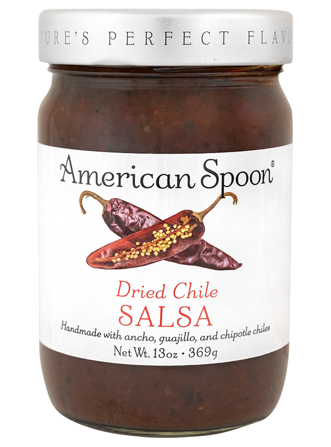 A jar of American Spoon Dried Chile Salsa