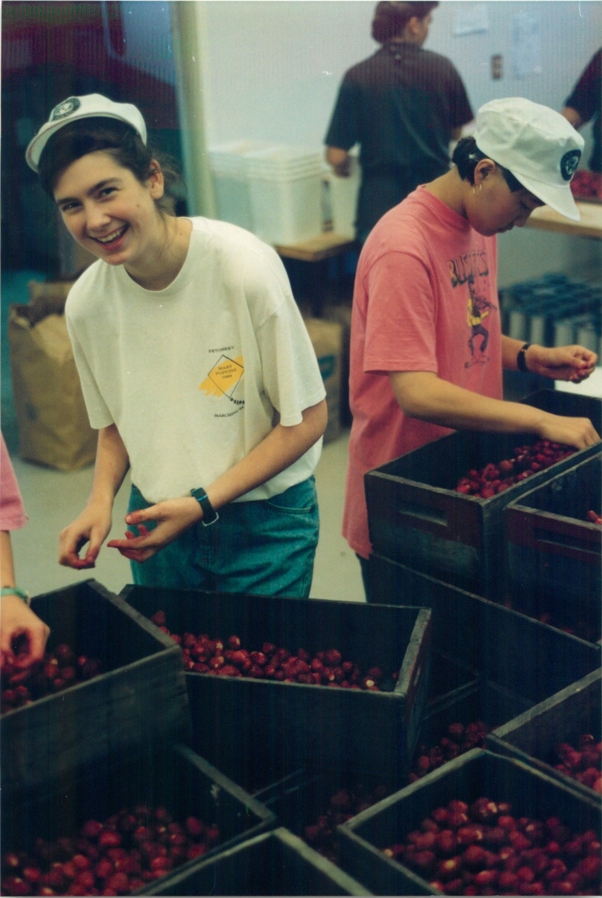 American Spoon staff processing fruit in the 1980s