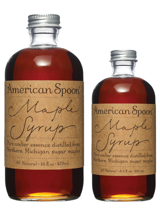 Load image into Gallery viewer, 16 oz and 8.5 oz bottle of Maple Syrup