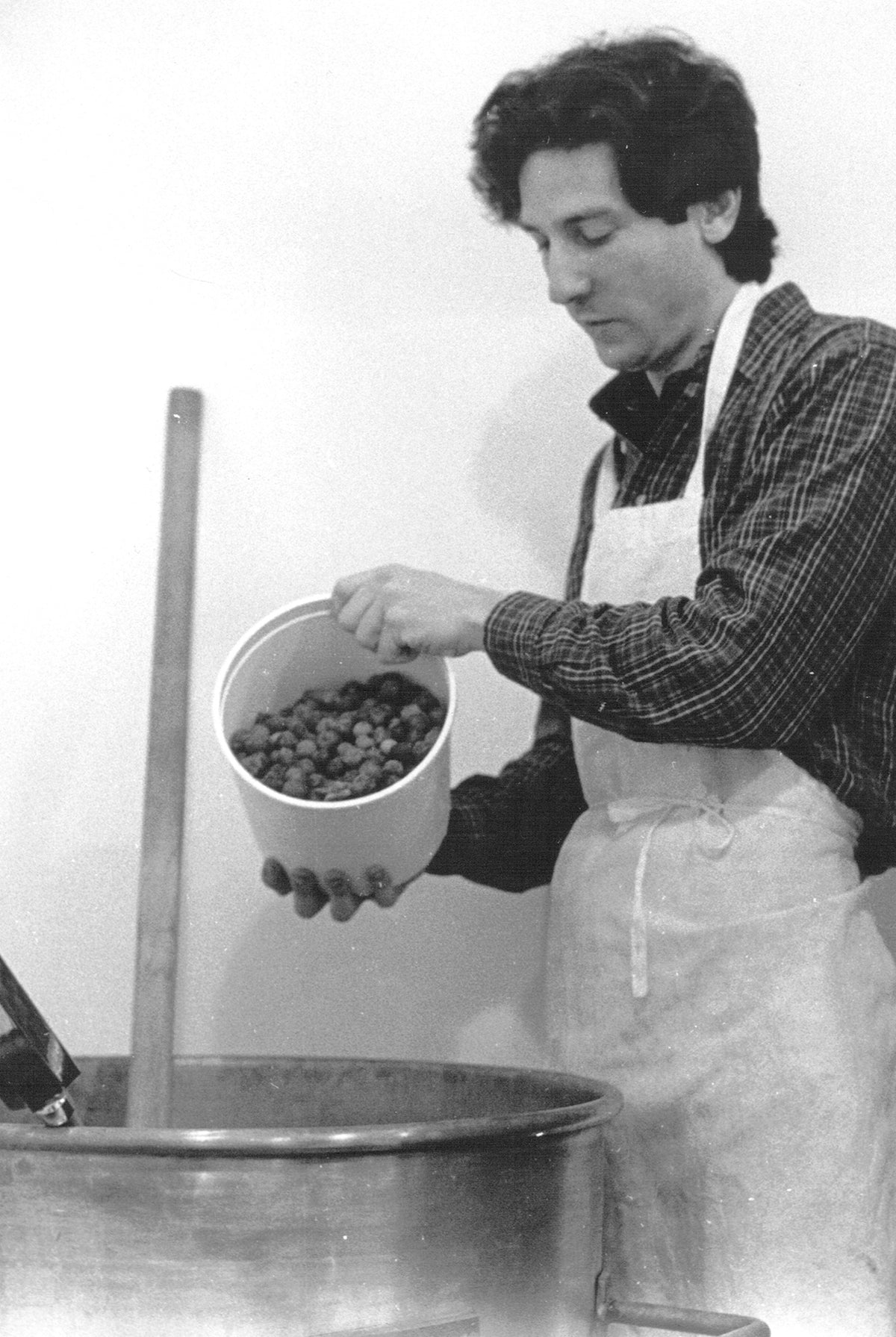 Justin Rashid cooking in the original copper kettles