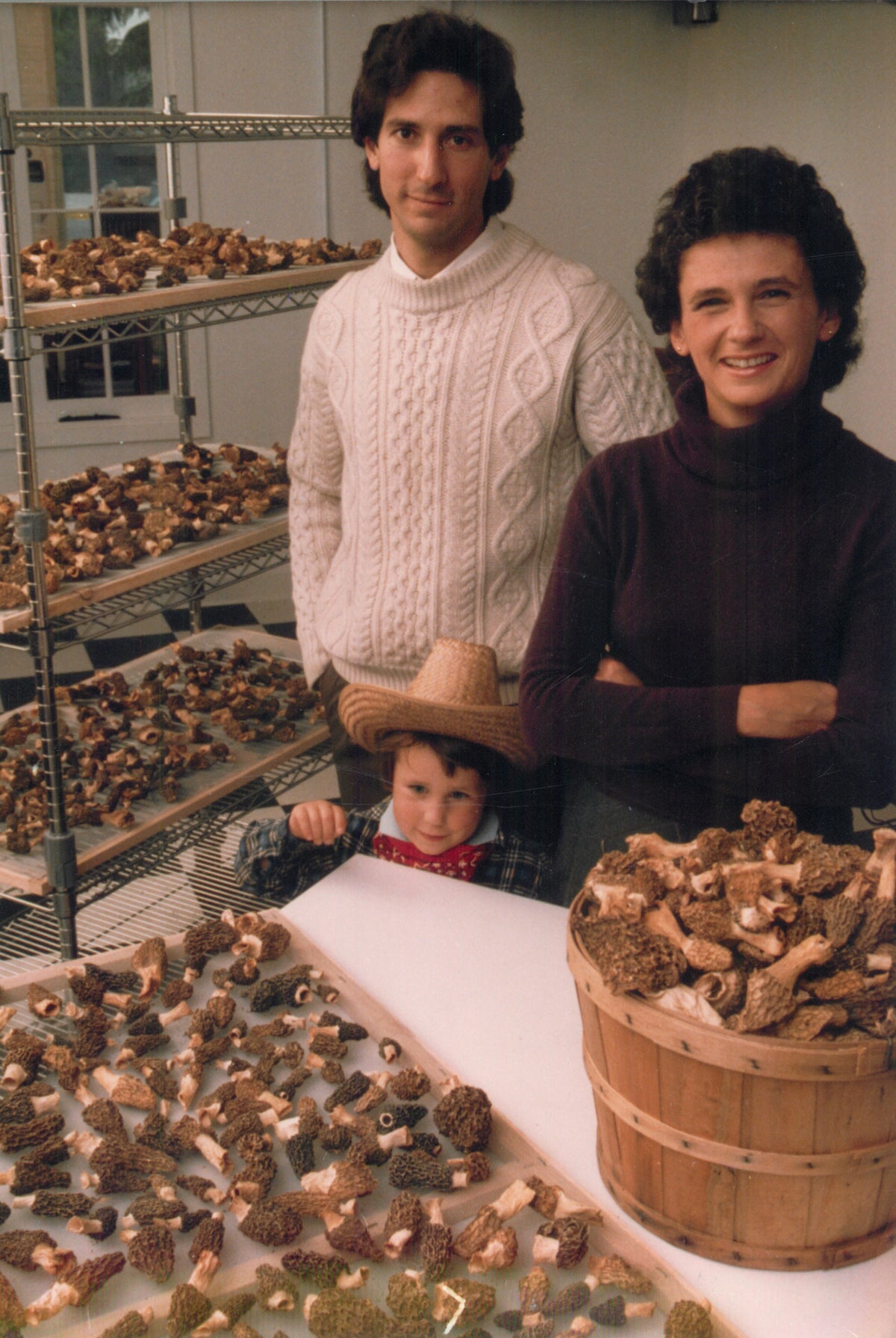The Marshall-Rashid Family in the 1980s picking mushrooms 