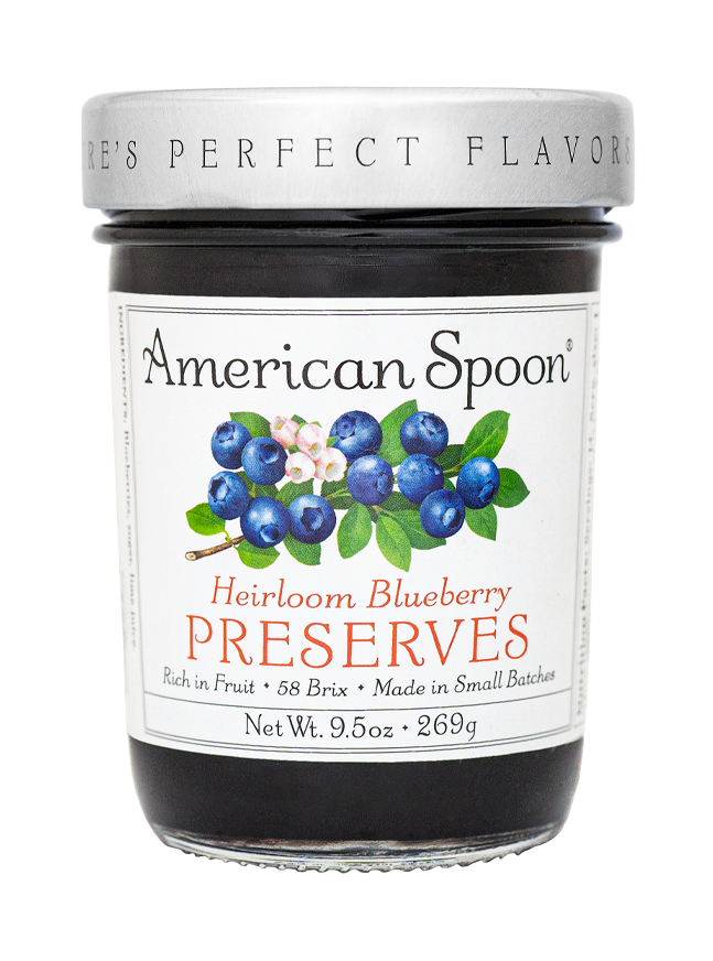 Jar of Heirloom Blueberry Preserves