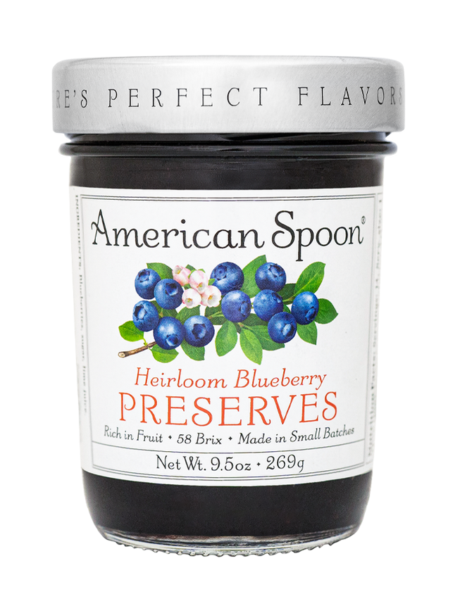 Jar of Heirloom Blueberry Preserves