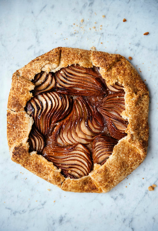 Load image into Gallery viewer, A homemade pear galette made with Spiced Pear Conserve