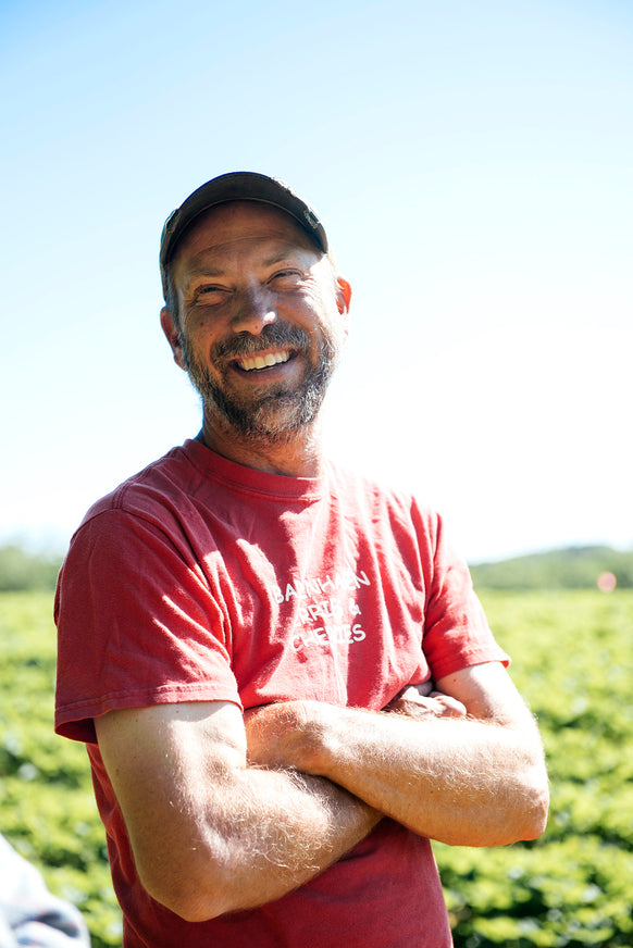 A local farmer in his fields