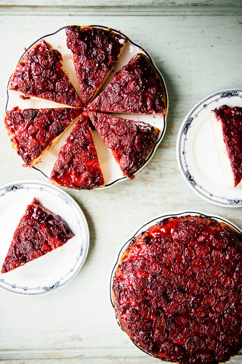 Load image into Gallery viewer, Cherry upside down cake made with Fruit Perfect Sour Cherries
