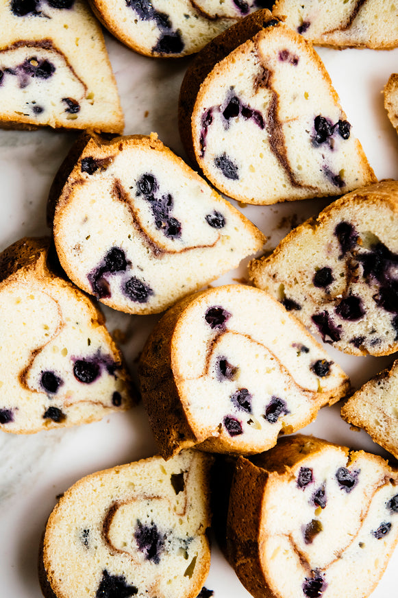 Slices of Blueberry Coffee Cake