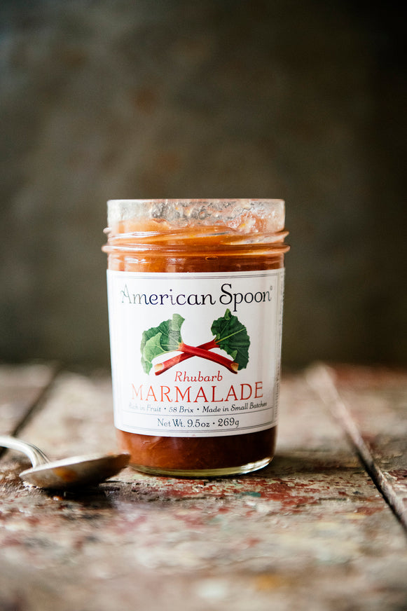 A jar of Rhubarb Marmalade