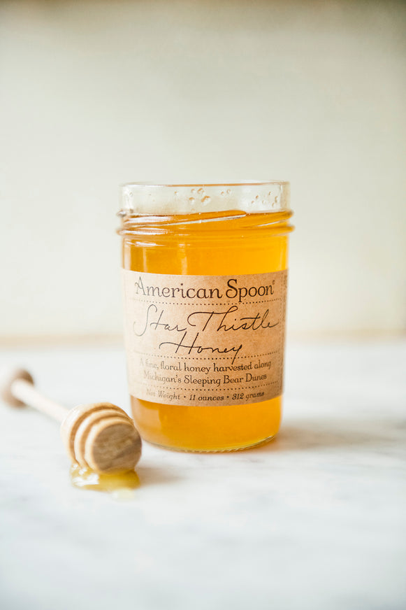 A jar of Star Thistle Honey