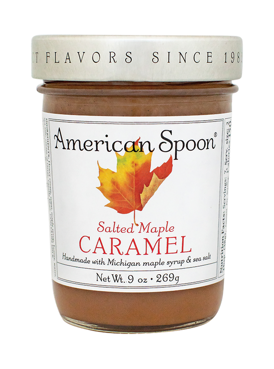Load image into Gallery viewer, A jar of Salted Maple Caramel
