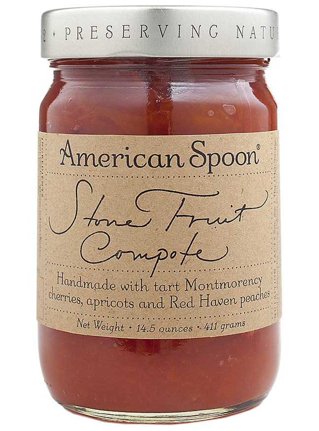 A jar of Stone Fruit Compote