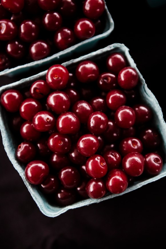 Pints of sour cherries