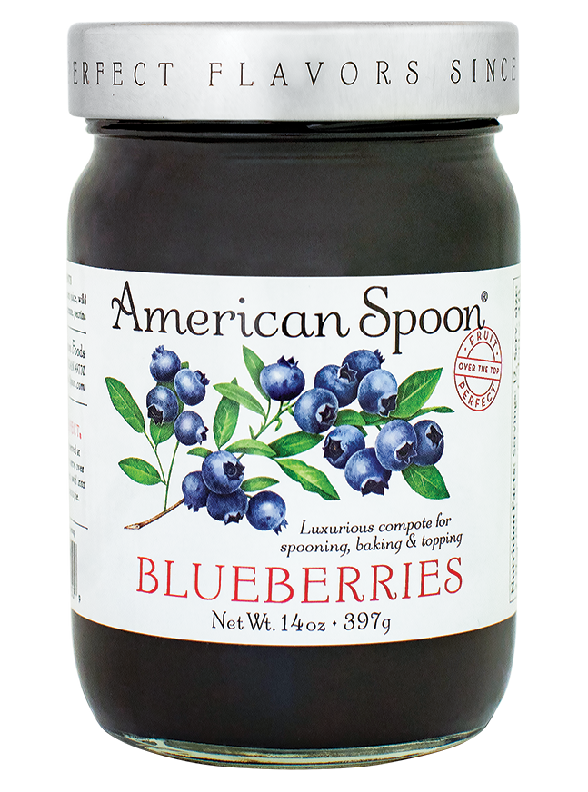 A jar of Fruit Perfect Blueberries