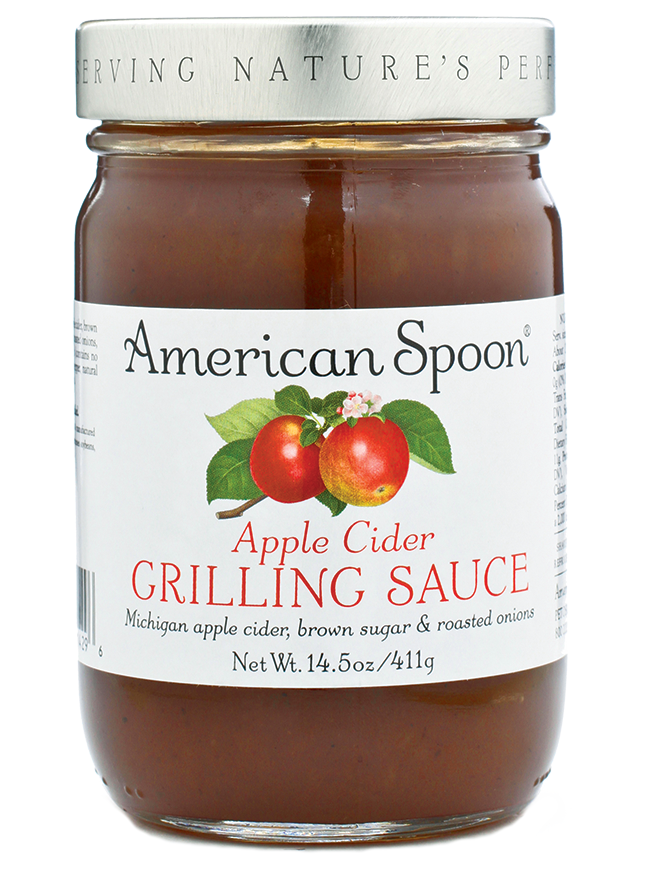 A jar of Apple Cider Grilling Sauce