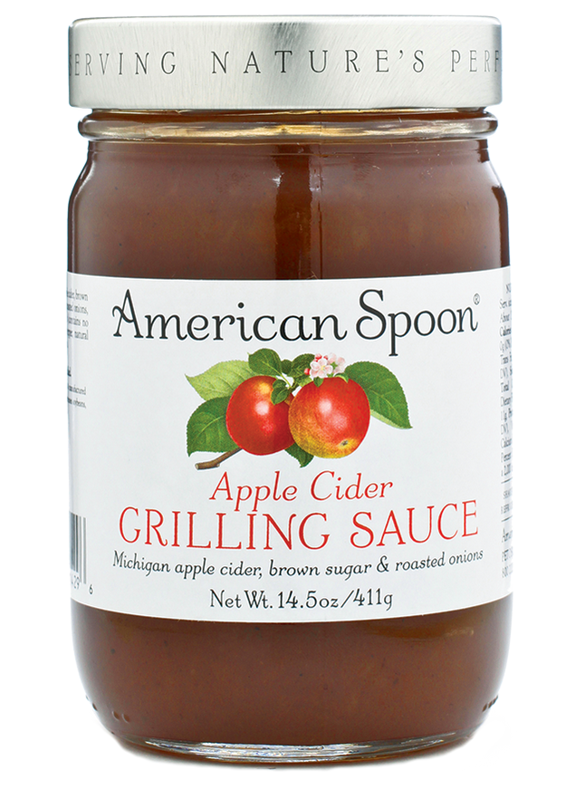 A jar of Apple Cider Grilling Sauce