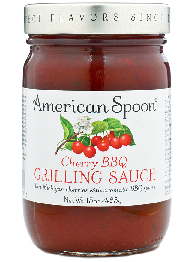 A jar of Cherry BBQ Grilling Sauce