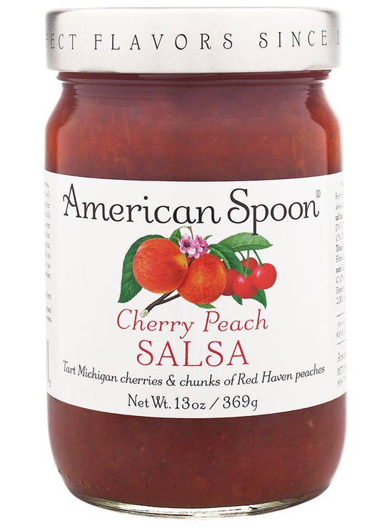 Load image into Gallery viewer, A jar of Cherry Peach Salsa