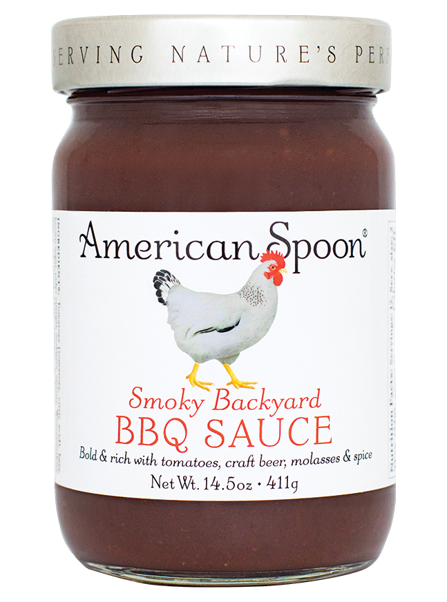 A jar of Smoky Backyard BBQ Sauce
