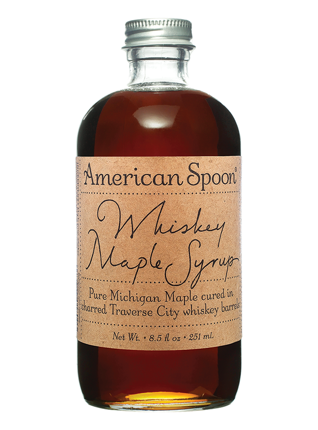 A jar of Whiskey Maple Syrup