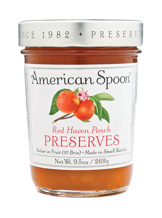 Load image into Gallery viewer, A jar of Red Haven Peach Preserves