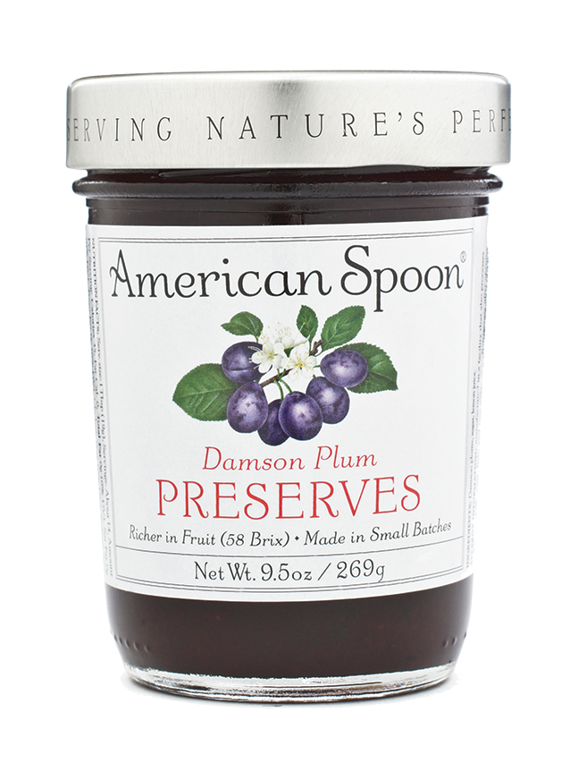 A jar of Damson Plum Preserves