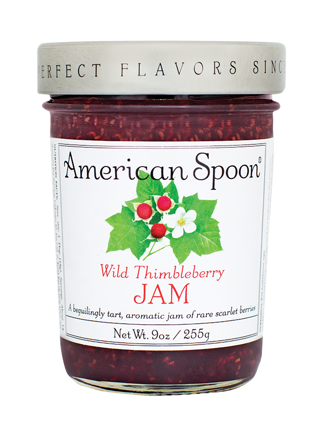 A jar of Wild Thimbleberry Jam