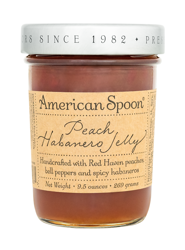 A jar of Peach Habanero Jelly