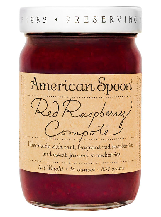 Load image into Gallery viewer, A jar of Red Raspberry Compote
