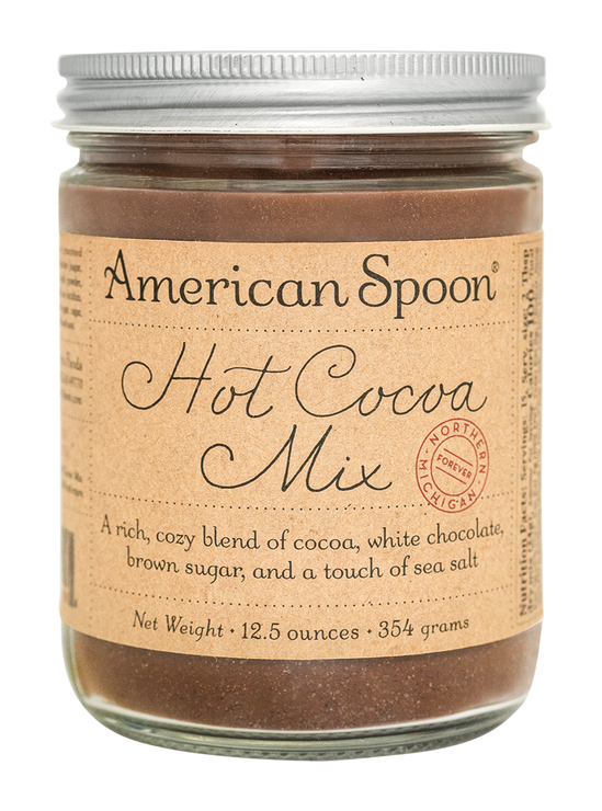 Load image into Gallery viewer, a jar of american spoon hot cocoa mix on a white background
