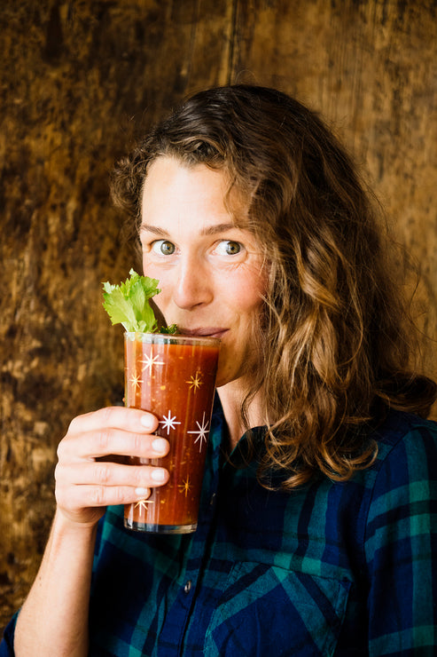 Load image into Gallery viewer, Jessica Marshall-Rashid sipping a Bloody Mary
