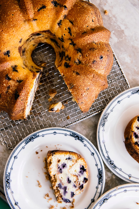 Slices of Blueberry Coffee Cake