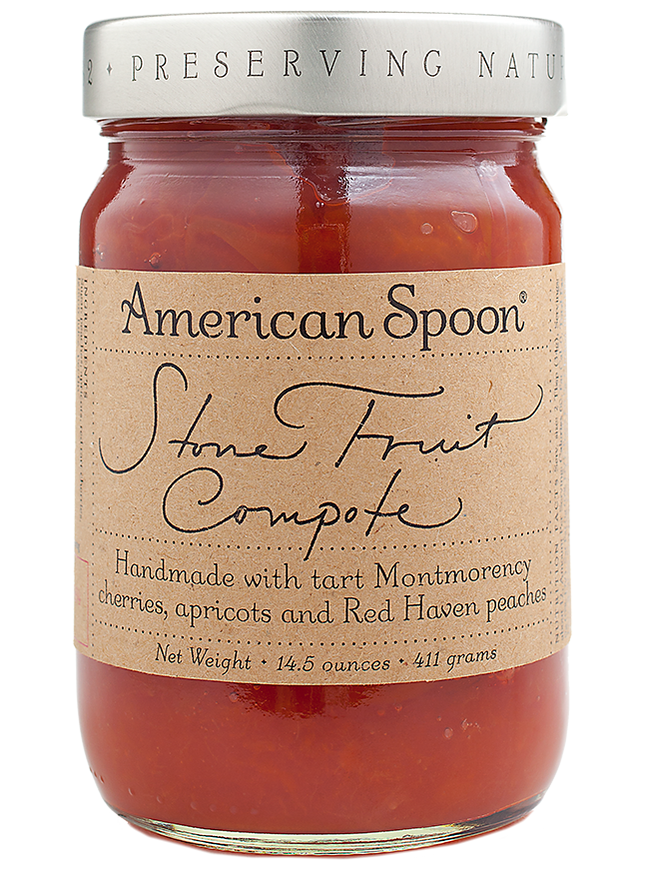 A jar of Stone Fruit Compote