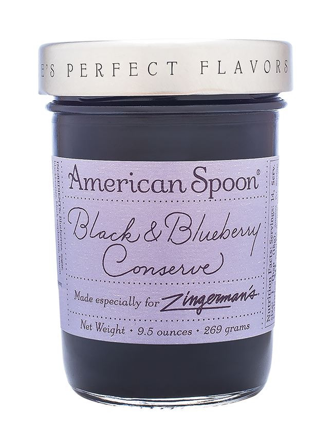 A jar of Black & Blueberry Conserve