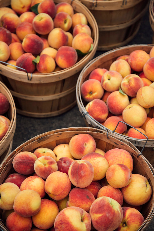 Load image into Gallery viewer, Bushels of ripe peaches
