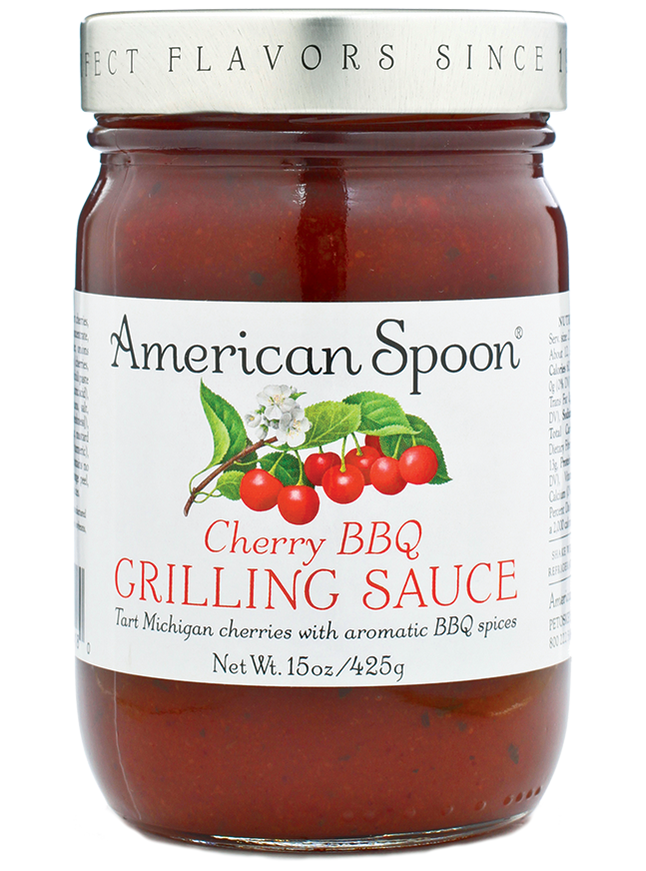 A jar of Cherry BBQ Grilling Sauce