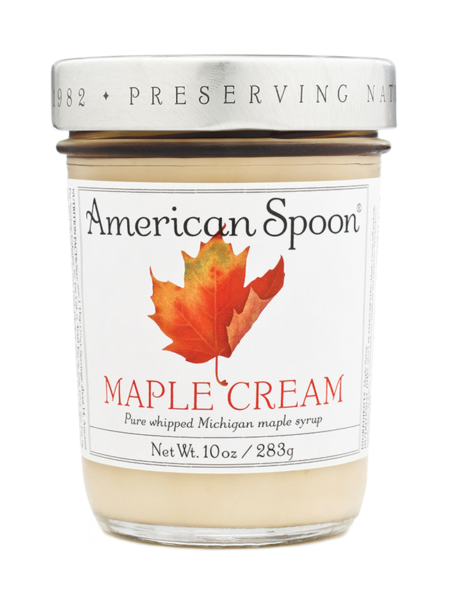A jar of Michigan Maple Cream