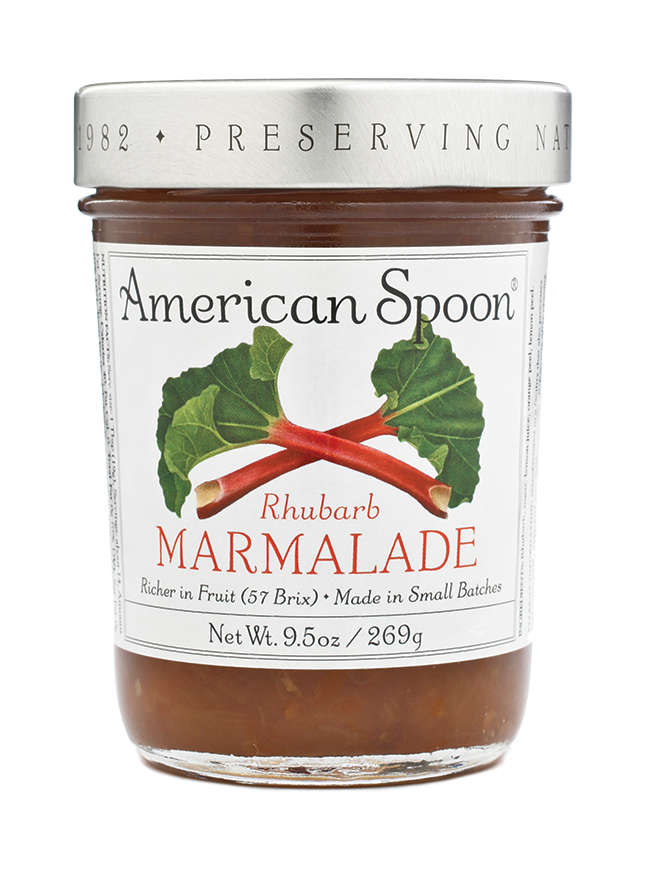 A jar of Rhubarb Marmalade 