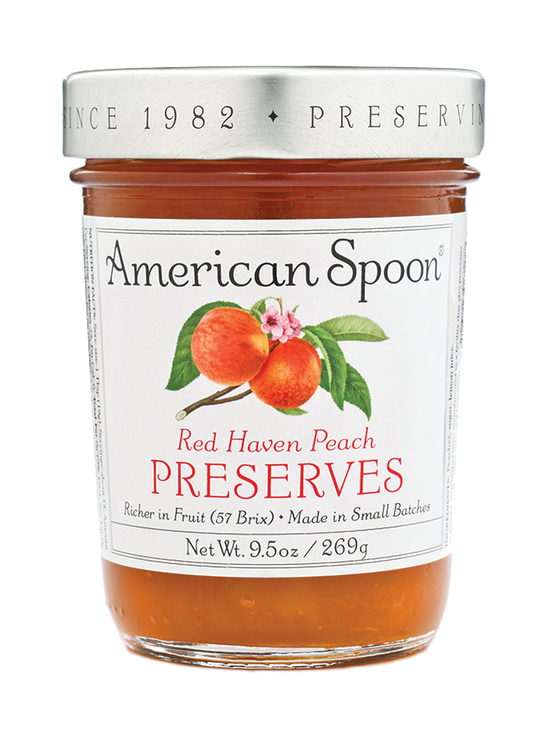 Load image into Gallery viewer, A jar of Red Haven Peach Preserves
