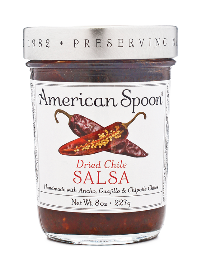 A jar of Dried Chili Salsa