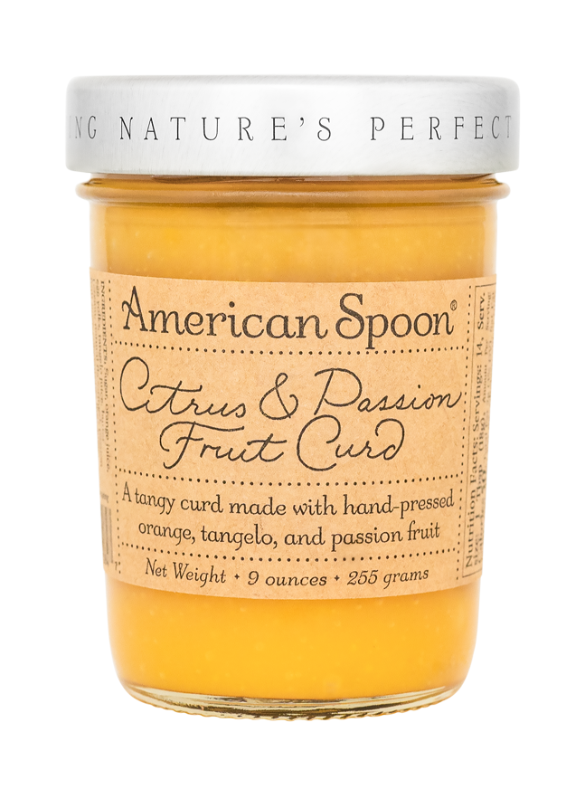 A jar of Citrus & Passionfruit Curd