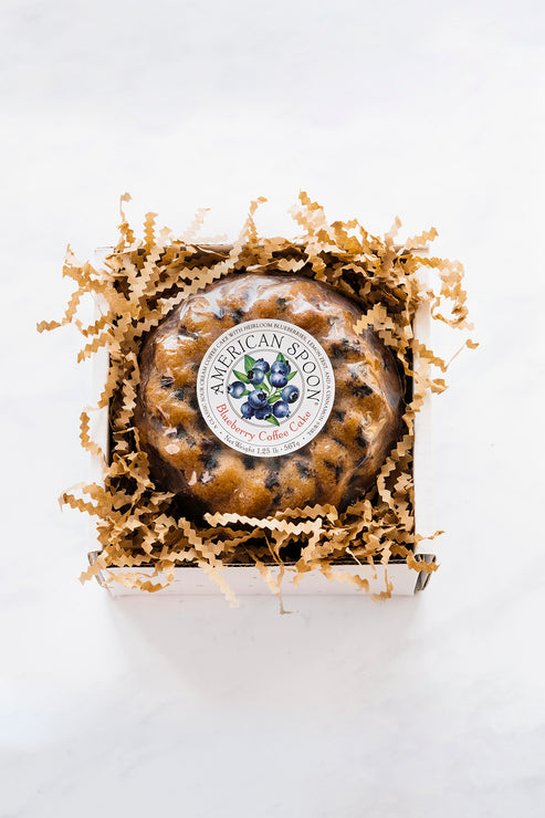 Load image into Gallery viewer, Small 1.5 pound Blueberry Coffee Cake in a gift box
