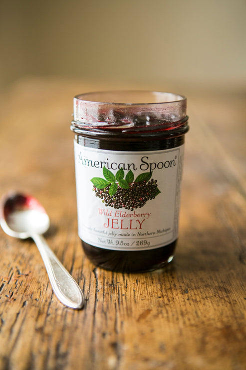 Load image into Gallery viewer, A jar of Wild Elderberry Jelly
